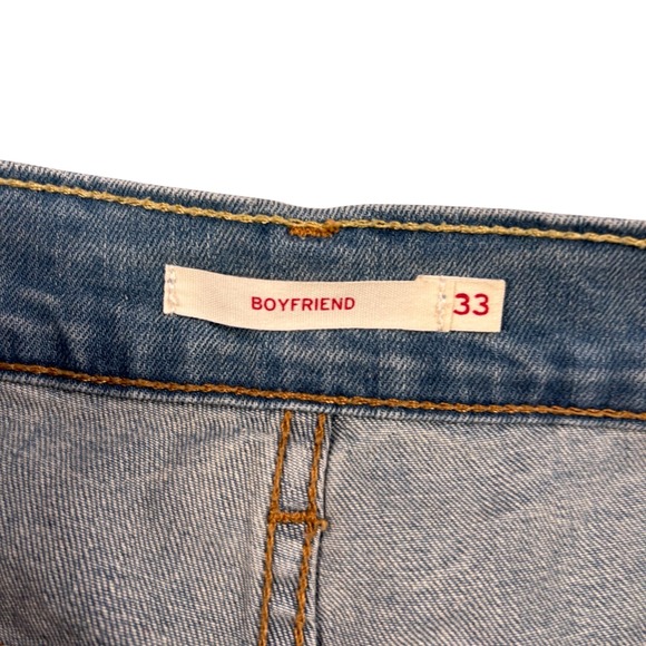 Levi Strauss & Co Boyfriend Jeans Women's Size 33‎ Distressed Light Wash Denim - Picture 7 of 10